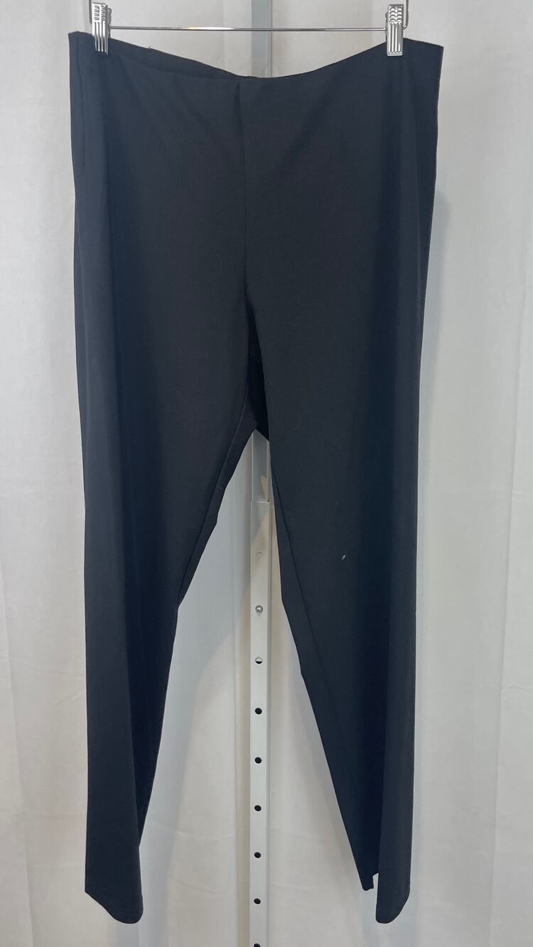 HABITAT Luxe Ponte Straight Pants 10671 Pull On Elastic Waist Black Size XL